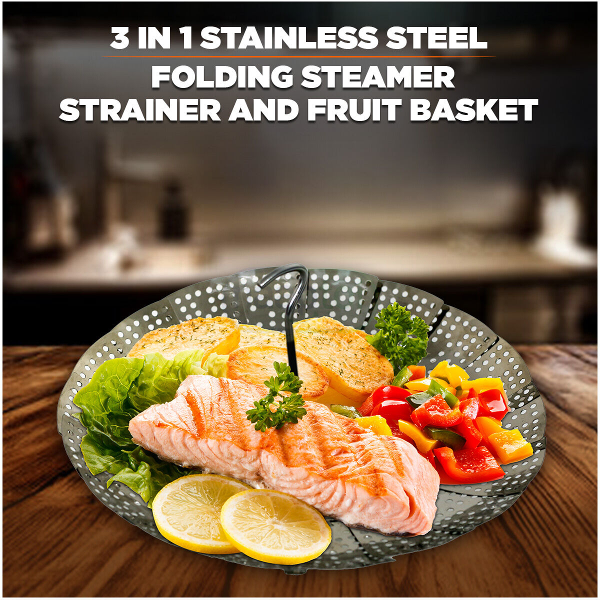 Stainless Steel Folding Steamer Basket
